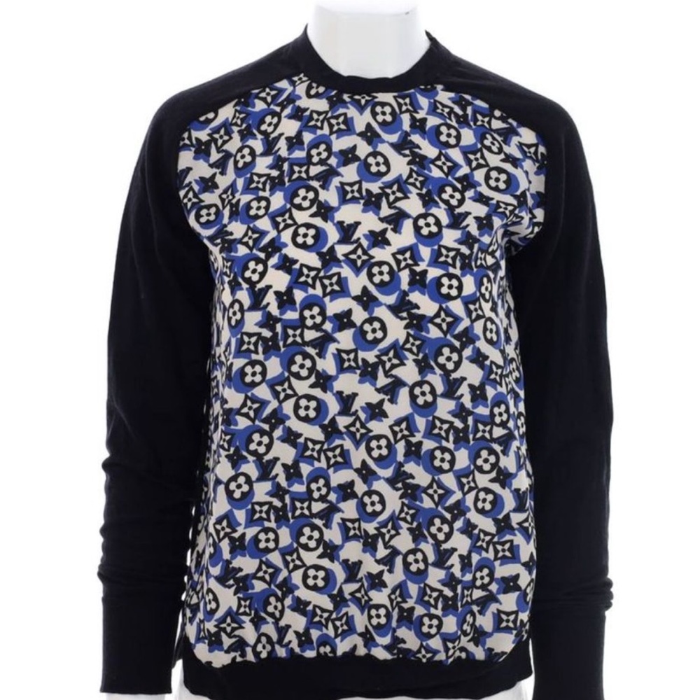 Louis Vuitton Women's Crewneck Sweater Monogram Wool and Silk Blend